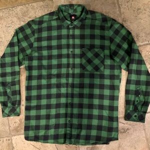 Quicksilver Cotton Flannel Plaid Shirt